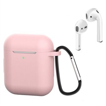 Voor Apple AirPods met oplaadcase (2016) / (2019) / AirPods met draadloze oplaadcase (2019) Siliconen hoes Oortelefoonhoes met karabijnhaak