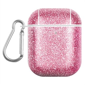 Voor Apple AirPods met oplaadcase (2016) / (2019) / AirPods met draadloze oplaadcase (2019) Glitter TPU + PU-hoesje Oordopjes Cover