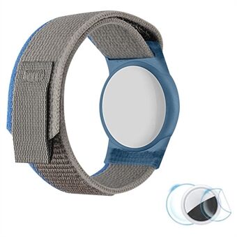 Nylon gevlochten polsband met TPU-hoes en schermbescherming voor Apple AirTag Tracker-polsband