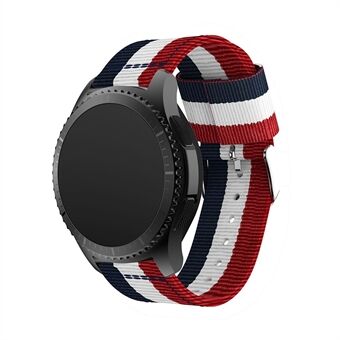 22 mm geweven nylon verstelbare vervangende horlogeband voor Samsung Gear S3 Frontier / Classic