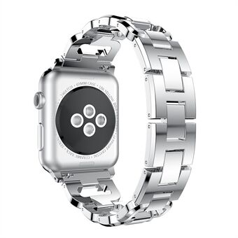 Strass Decor D-vormige Steel horlogeband voor Apple Watch-serie 6 SE 5 4 40 mm / serie 3/2/1 38 mm