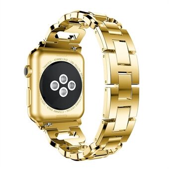 Strass Decor D-vormige Steel horlogeband voor Apple Watch Series 6 SE 5 4 40mm/Serie 3/2/1 38mm