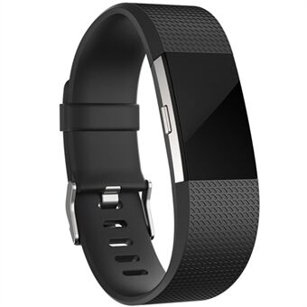 Getextureerde sport siliconen horlogeband voor Fitbit Charge 2