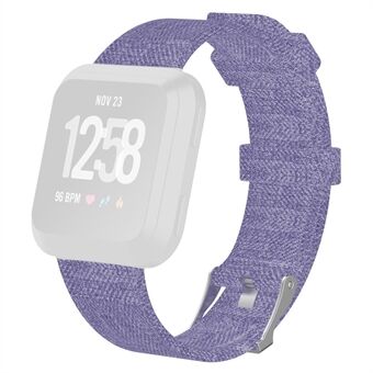 Classic gesp canvas horlogeband met veerstang voor Fitbit Versa