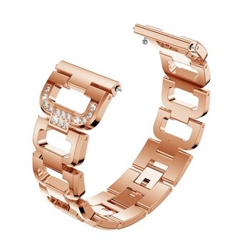 D-vorm Strass Decor Legering Horlogeband Polsband voor Fitbit Versa