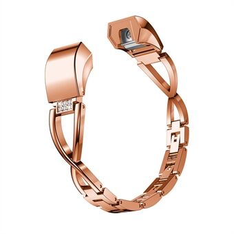 X-vorm Strass Decor Legering Horlogeband Vervanging voor Fitbit Alta HR