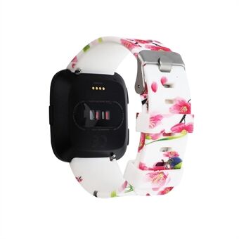 Vervanging van flexibele siliconen horlogeband met bloempatroon voor Fitbit Versa