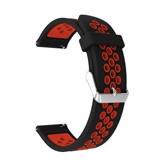 22 mm tweekleurige zachte siliconen holle horlogearmband voor Samsung Galaxy Watch 46 mm