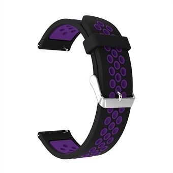 22 mm tweekleurige zachte siliconen holle horlogebandvervanging voor Samsung Galaxy Watch 46 mm