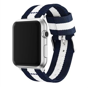 Horlogeband van geweven nylon met metalen gesp voor Apple Watch Series 4 44 mm, Series 3/2/1 42 mm