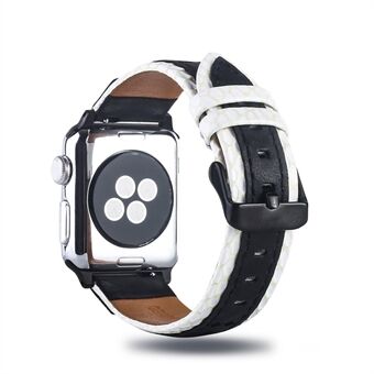 Toplaag rundlederen horlogeband voor Apple Watch Series 5 4 40 mm, Series 3/2/1 38 mm