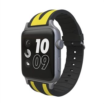 Dual Stripes Flexibele siliconen band voor Apple Watch Series 4 44mm Series 3/2/1 42mm