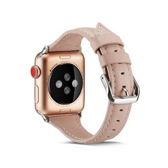 Dunne lederen horlogeband voor Apple Watch Series 5 4 44 mm / Series 3/2/1 42 mm