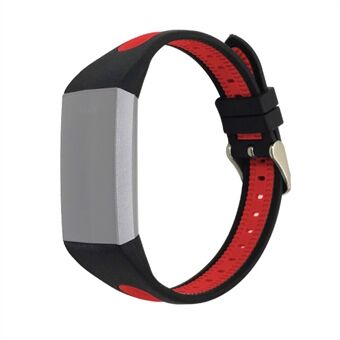 Tweekleurige siliconen polsband voor Fitbit Charge 4/3 "
