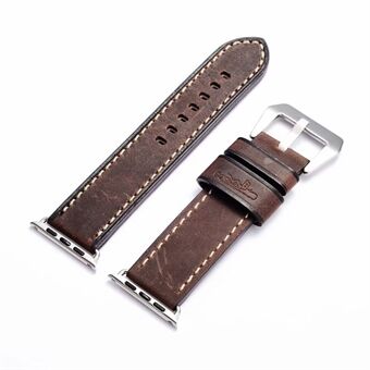 Vintage stijl lederen horlogebandje voor Apple Watch Series 5 4 40mm, Series 3/2/1 38mm