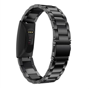 Drie kralen Steel horlogeband met vouwslot voor Fitbit Inspire / Inspire HR