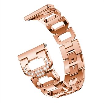 22mm D-vorm Strass Decor Legering Horloge Armband voor Samsung Gear S3 Frontier / S3 Classic