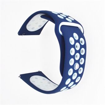 20 mm tweekleurige siliconen holle horlogeband voor Garmin Forerunner 645 Music / Vivoactive 3 / Vivomove HR