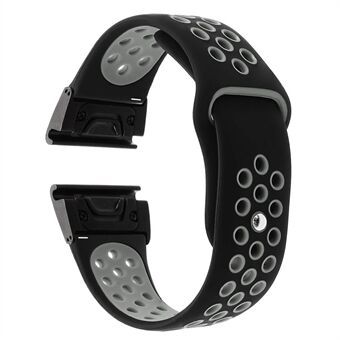 26 mm tweekleurige siliconen horlogeband voor Garmin Fenix 5X