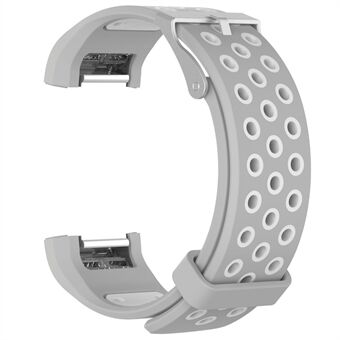 Tweekleurige siliconen polsband voor Fitbit Charge 2