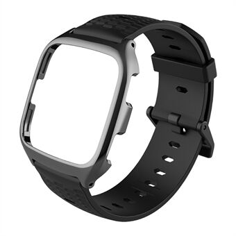 MIJOBS Honingraat Metalen Horlogeband voor Fitbit Versa - Zwart