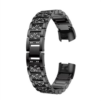 Massief roestvrij Steel met diamanten horlogeband voor Fitbit Charge 4/3 "