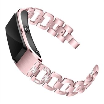 18 MM D-vorm Strass Decor Steel horlogeband vervanging voor Huawei TalkBand B5