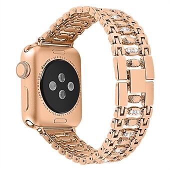 Crystal Strass Decor Roestvrij Steel horlogeband Horlogeband voor Apple Watch Series 1 2 3 38mm / Apple Watch Series 4 5 40mm