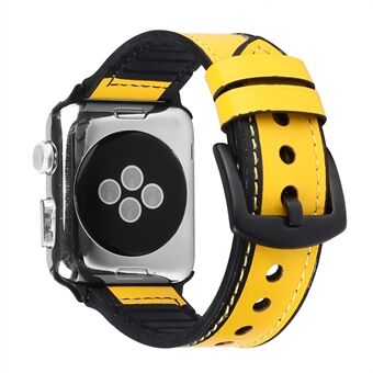 PU-leer + siliconen Smart horlogeband voor Apple Watch Series 4/5/6 / Watch SE 44 mm / Series 3/2/1 42 mm