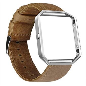 Crazy Horse Skin rundlederen Smart horlogeband voor Fitbit Blaze