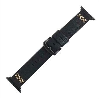 X Line Decor echt lederen Smart horlogeband voor Apple Watch SE / serie 6/5/4 44 mm / serie 3/2/1 42 mm