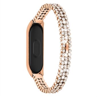 Strass decor metalen horlogeband voor Xiaomi Mi Band 4/3