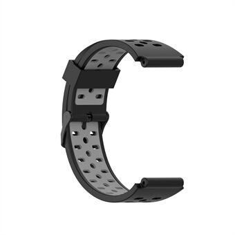 Tweekleurige siliconen Smart horlogeband voor Bushnell Neo Ion 1/2 / Excel Golf GPS-horloge - zwart / grijs