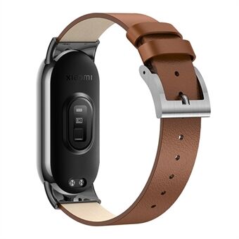 Voor Xiaomi Smart Band 8 horlogeband vervangende bandjes van echt rundleer