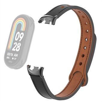 Voor Xiaomi Smart Band 8 horlogeband vervangen van echt rundleer met connector