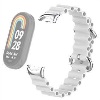 Voor Xiaomi Smart Band 8 Ocean Band verstelbare lus sporthorlogeband met connector