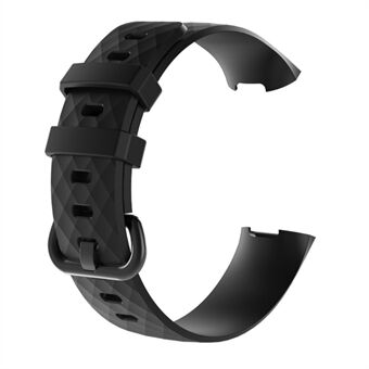 Geometrisch patroon Zachte siliconen horlogeband Polsband voor Fitbit Charge 4/3 "