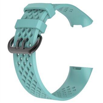 Zachte siliconen sporthorlogeband voor Fitbit Charge 4/3, maat: L