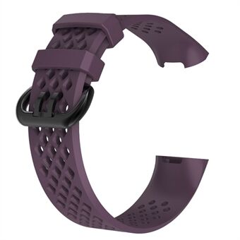 Ademende holle siliconen horlogeband voor Fitbit Charge 4/3, maat: S