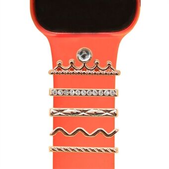 Universal Smart horlogebandbedels Metalen decoratieve bedels Loops Horlogeband Ornamenten met strass