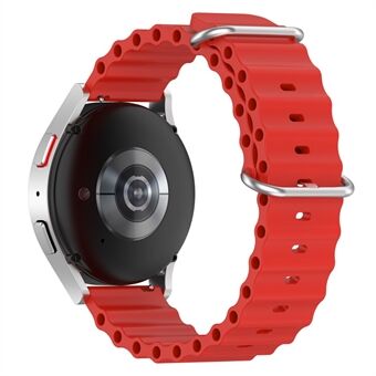 Voor Samsung Galaxy Watch3 45mm/Galaxy Horloge 46mm Universal 22mm Siliconen Horlogeband Effen Kleur Wave Ontwerp Verstelbare polsband: