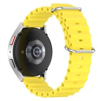 Voor Samsung Galaxy Watch3 41mm/Gear Sport Universal 20mm Wave Design Siliconen Vervanging Band Effen Kleur Polsband: