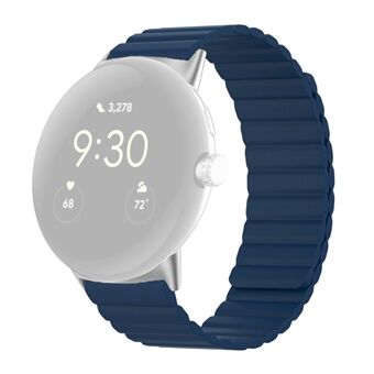 Voor Google Pixel Watch Magnetische smartwatch-band Zachte siliconen Verstelbare vervangende polsband