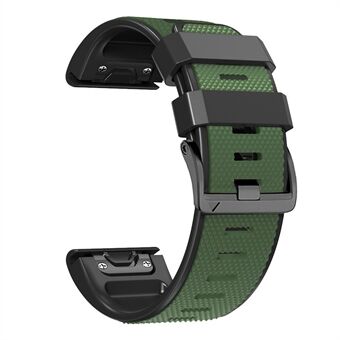 Tweekleurige horlogeband voor Garmin Fenix ​​7 / Forerunner 965 / 955 / 945 / 935, siliconen vervangingsband met diamanttextuur