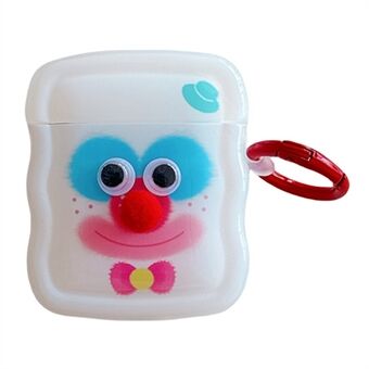 Voor Apple AirPods met draadloze oplaadcase (2019) / AirPods met oplaadcase (2019) / (2016) Kleurvolle clown TPU-hoes met ringgesp.