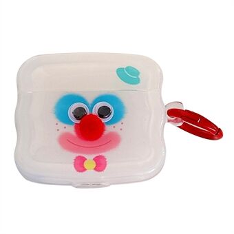 Voor Apple AirPods 3 Bluetooth Oordopjes Kleurvolle Clown TPU Hoesje met Ringenbevestiging