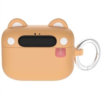 Voor Apple AirPods Pro 2 / AirPods Pro Bluetooth Oordopjes Cartoon Dier Vloeibare Siliconen Case met Ophanghaak