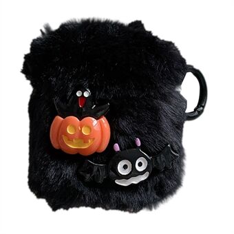 Voor Apple AirPods met draadloze oplaadcase (2019) / AirPods met oplaadcase (2019) / (2016) Case Halloween Pompoen Vleermuis Fluffy TPU Hoes