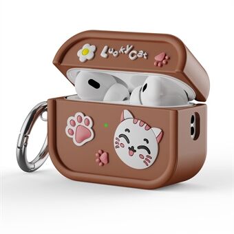 Voor AirPods Pro 2 Hoesje 3D Cartoon Dieren Grappige Siliconen Oordopjes Beschermhoes met Karabijnhaak