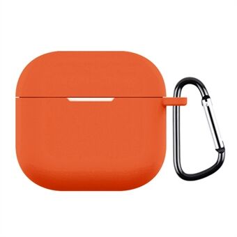 Voor AirPods 4 Siliconen Hoes Zachte Draadloze Oordopjes Organizer Cover Dikte 2,5 mm met Karabijnhaak